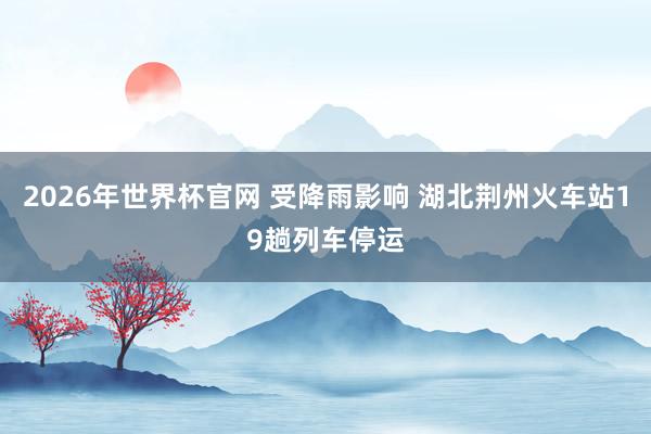 2026年世界杯官网 受降雨影响 湖北荆州火车站19趟列车停运