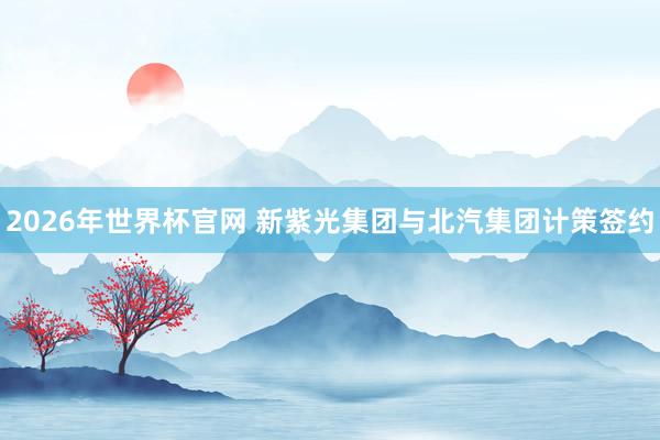 2026年世界杯官网 新紫光集团与北汽集团计策签约