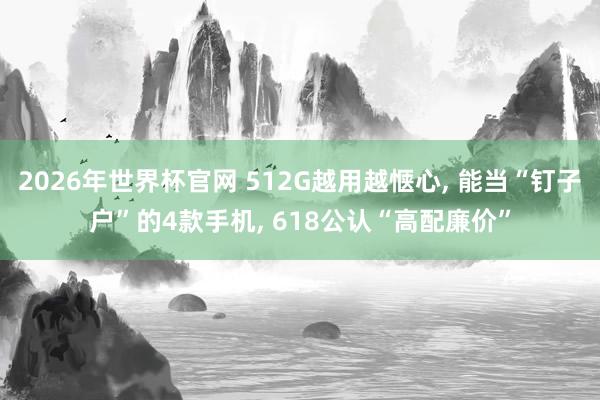 2026年世界杯官网 512G越用越惬心， 能当“钉子户”的4款手机， 618公认“高配廉价”