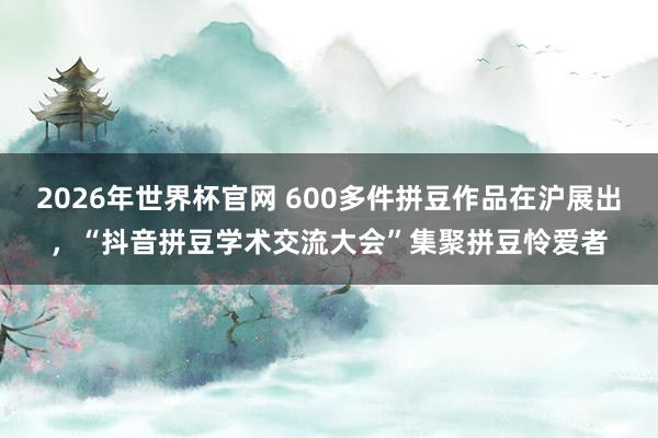 2026年世界杯官网 600多件拼豆作品在沪展出，“抖音拼豆学术交流大会”集聚拼豆怜爱者
