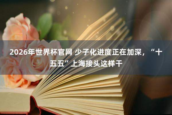 2026年世界杯官网 少子化进度正在加深，“十五五”上海接头这样干