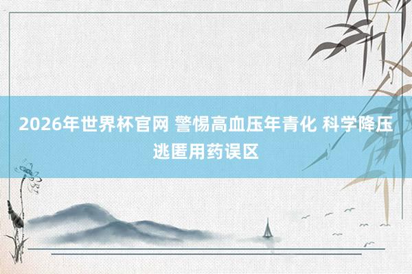 2026年世界杯官网 警惕高血压年青化 科学降压逃匿用药误区