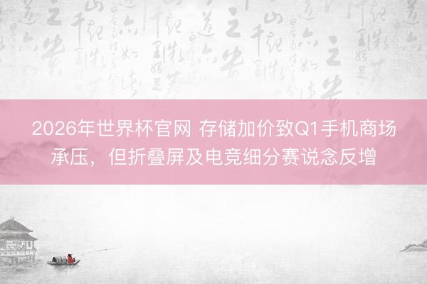 2026年世界杯官网 存储加价致Q1手机商场承压，但折叠屏及电竞细分赛说念反增